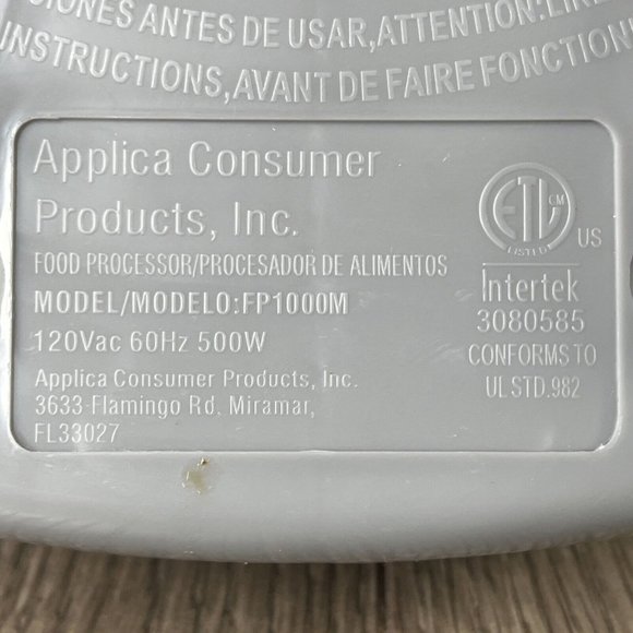 Black & Decker Food Processor Base Model FP1000M Motor Replacement Part Base - Picture 8 of 8